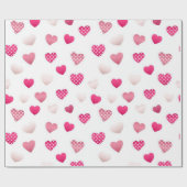 Papier Cadeau Motif de cœurs (Plat)