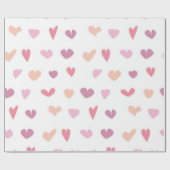 Papier Cadeau Motif de cœurs (Plat)