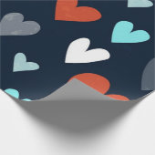 Papier Cadeau Motif de cœurs (Coin)