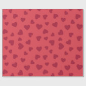 Papier Cadeau Motif de cœurs (Plat)