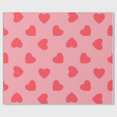 Papier Cadeau Motif de cœurs (Plat)