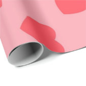 Papier Cadeau Motif de cœurs (Coin rond)
