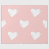 Papier Cadeau Motif de cœurs (Plat)