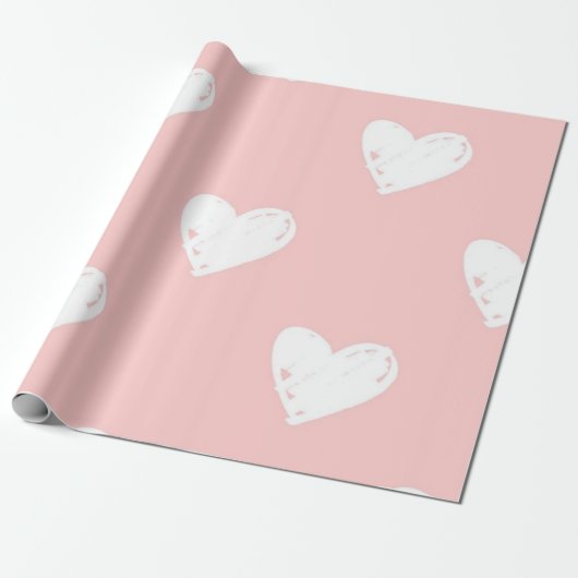 Papier Cadeau Motif de cœurs (Déroulé)