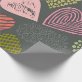 Papier Cadeau Motif de cœurs (Coin)