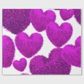 Papier Cadeau Motif de cœurs (Plat)