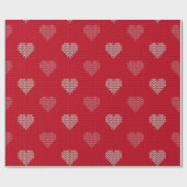 Papier Cadeau Motif de cœurs (Plat)