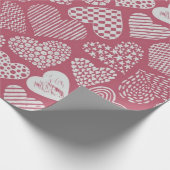 Papier Cadeau Motif de cœurs (Coin)