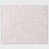 Papier Cadeau Motif de cœurs (Plat)
