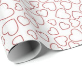 Papier Cadeau Motif de cœurs (Coin rond)