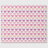 Papier Cadeau Motif de cœurs (Plat)