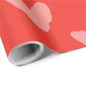 Papier Cadeau Motif de cœurs Amour doux Artisanat amusant (Coin rond)