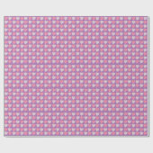 Papier Cadeau Motif de Coeurs d'Amour rose violet (Plat)