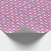 Papier Cadeau Motif de Coeurs d'Amour rose violet (Coin)