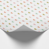 Papier Cadeau Motif de Coeurs Pastel Doux (Coin)