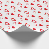 Papier Cadeau Motif de cœurs rouges | Amour de la Saint-Valentin (Coin)