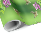Papier Cadeau Motif de colibri (Coin rond)
