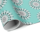 Papier Cadeau Motif de conception de fleur de mandala (Coin rond)