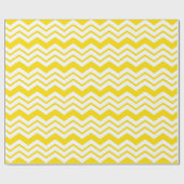 Papier Cadeau Motif de conception de zigzag chevron blanc jaune  (Plat)