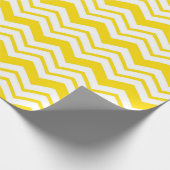 Papier Cadeau Motif de conception de zigzag chevron blanc jaune  (Coin)