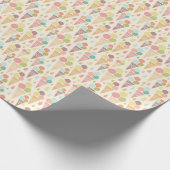 Papier Cadeau Motif de cônes glacés (Coin)