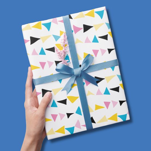 Papier Cadeau Motif de confetti géométrique moderne