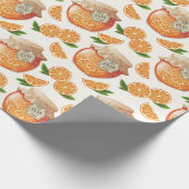 Papier Cadeau Motif de confiture orange (Coin)