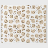 Papier Cadeau Motif de cookies à puces de chocolat (Plat)
