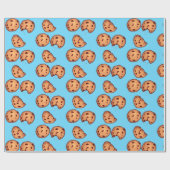 Papier Cadeau Motif de cookies à puces de chocolat (Plat)