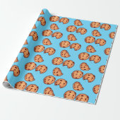 Papier Cadeau Motif de cookies à puces de chocolat (Déroulé)