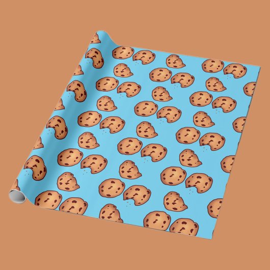 Papier Cadeau Motif de cookies à puces de chocolat