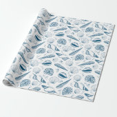 Papier Cadeau Motif de coque de mer (Déroulé)