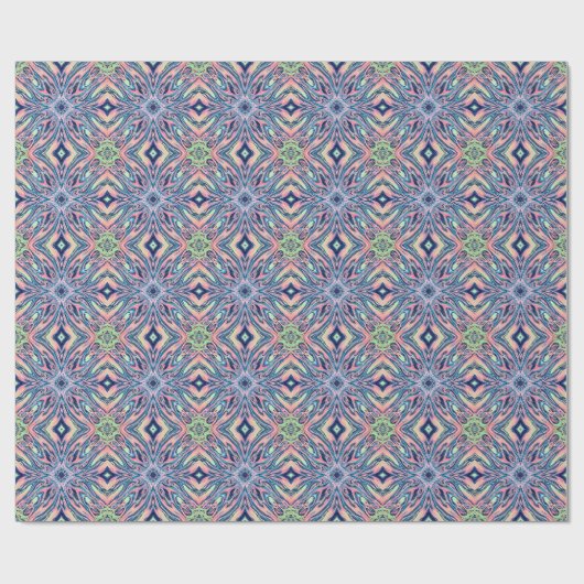 Papier Cadeau motif de corail d'océan d'agate (Plat)