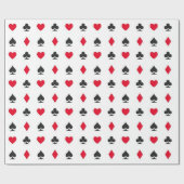 Papier Cadeau Motif de costumes de carte de jeu (Plat)