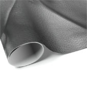 Papier Cadeau motif de couleur cuir noir authentique utilisant c (Coin rond)