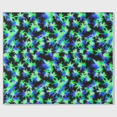 Papier Cadeau Motif de couleurs bleu et vert (Plat)