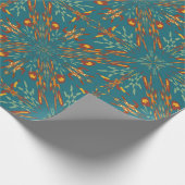 Papier Cadeau Motif de couleurs de rayons solaires dorés du sud- (Coin)