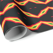Papier Cadeau Motif de couleurs Rasta (Coin rond)