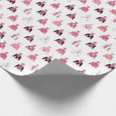 Papier Cadeau Motif de course Jockey Silks Rose White Horse (Coin)