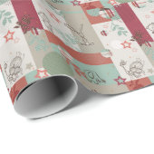 Papier Cadeau Motif de courtepointe bébé 2 (Coin rond)