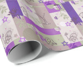 Papier Cadeau Motif de courtepointe pour bébé (Coin rond)