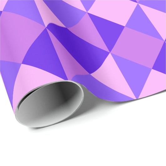 Papier Cadeau Motif de courtepointe violette (Coin rond)
