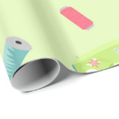 Papier Cadeau Motif de couture (Coin rond)