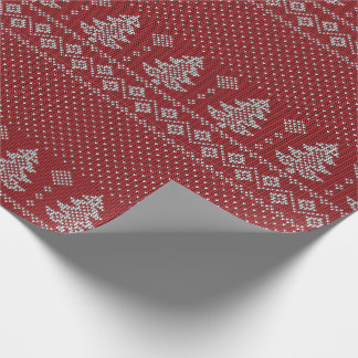 Papier Cadeau Motif de couverture de vacances tricotée