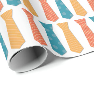 Papier Cadeau Motif de cravate coloré