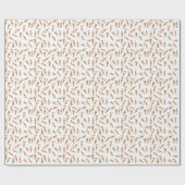 Papier Cadeau Motif de crème glacée cône (Plat)