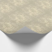 Papier Cadeau Motif de créme neutre Tan Double Damask (Coin)