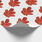 Papier Cadeau Motif de cristaux rouges (Coin)