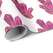 Papier Cadeau Motif de cristaux violets (Coin rond)