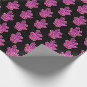 Papier Cadeau Motif de cristaux violets (Coin)